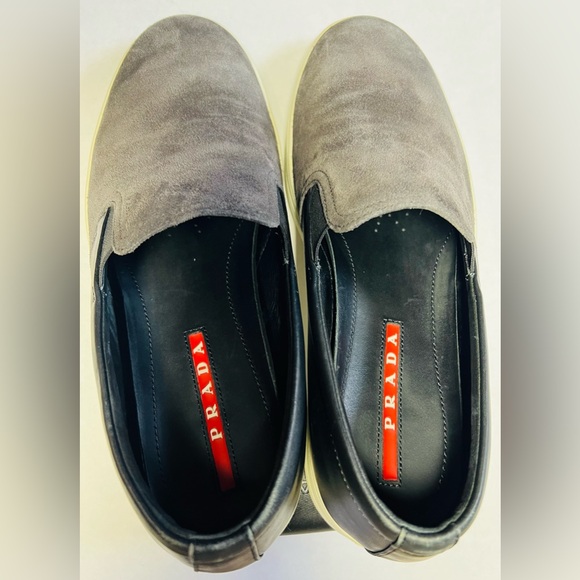 Prada Men’s suede slip-on black size 8.5 - Picture 11 of 11
